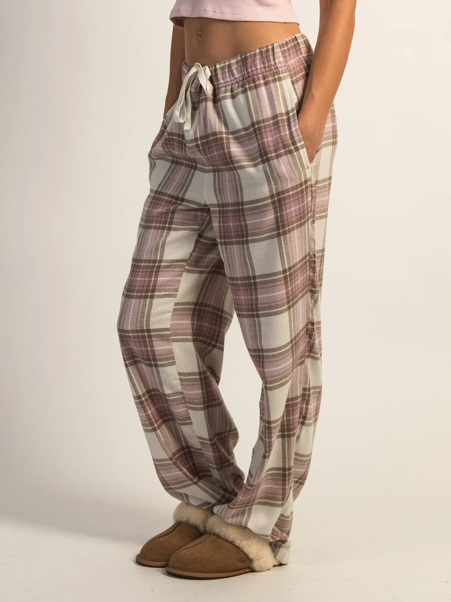 HARLOW PLAID PANT - PINK - Image 3