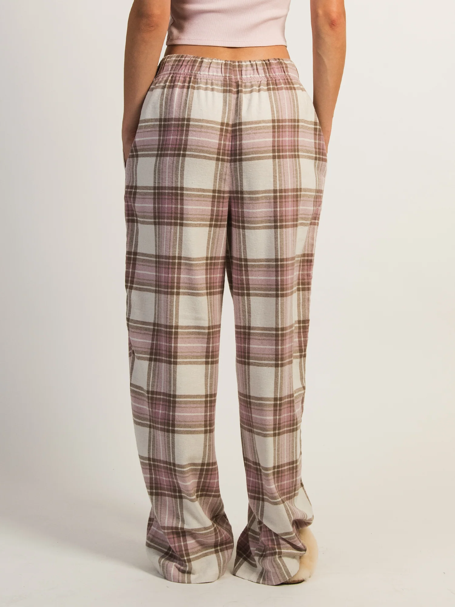 HARLOW PLAID PANT - PINK - Image 4