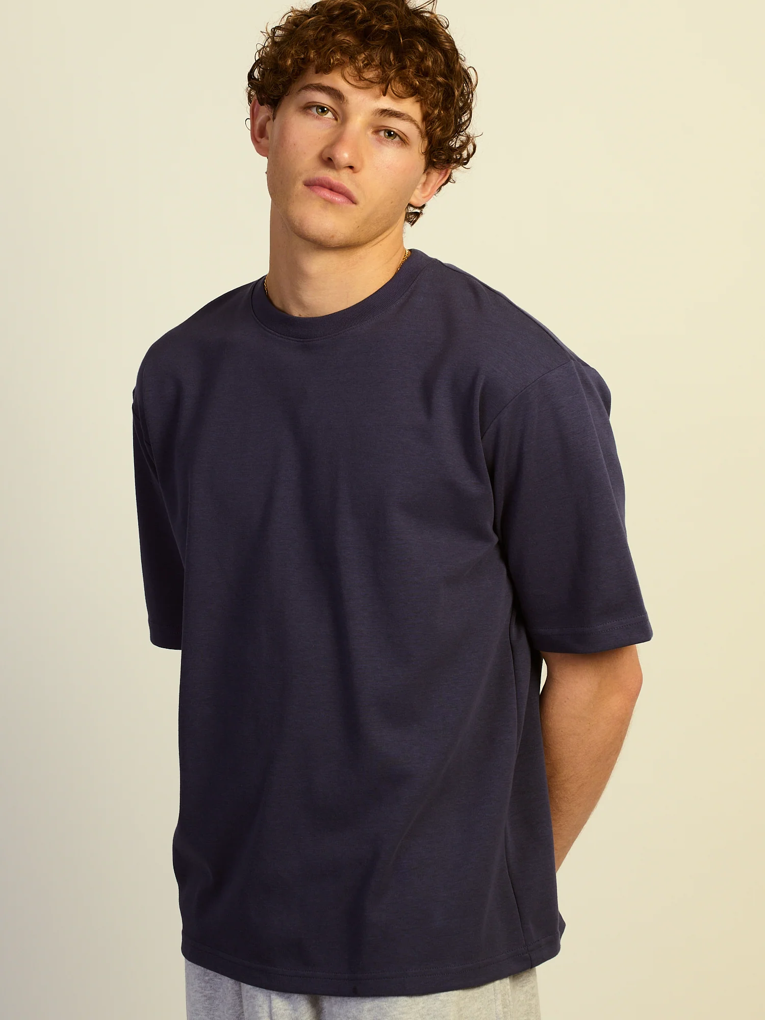 KOLBY BOXY FIT TEE - CHARCOAL NAVY - Image 3