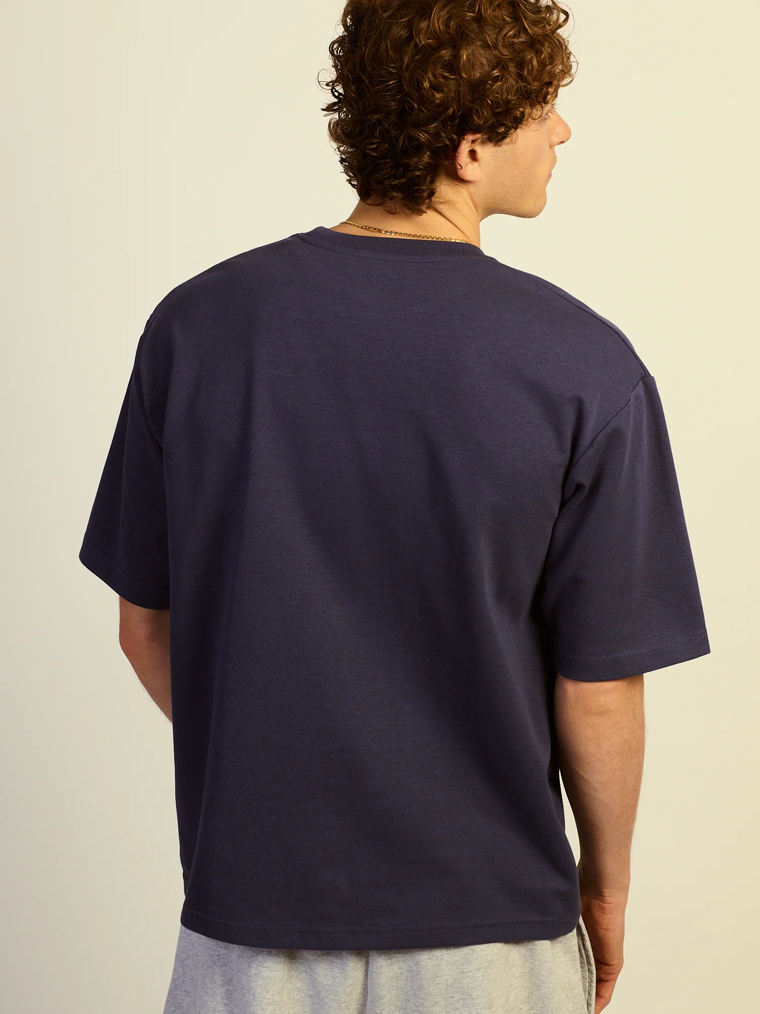 KOLBY BOXY FIT TEE - CHARCOAL NAVY - Image 4