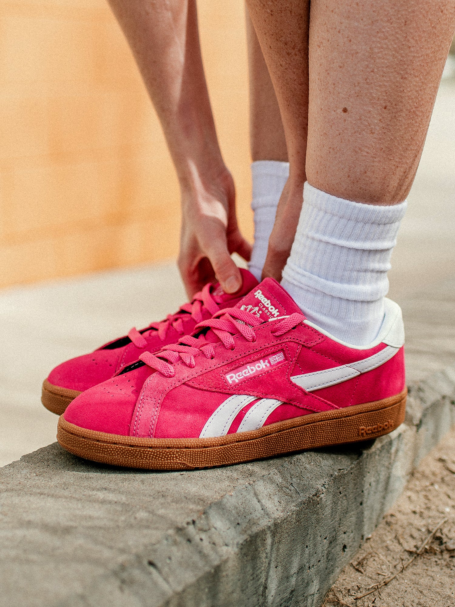 WOMENS REEBOK CLUB C GROUNDS UK SNEAKER - PINK - Image 8